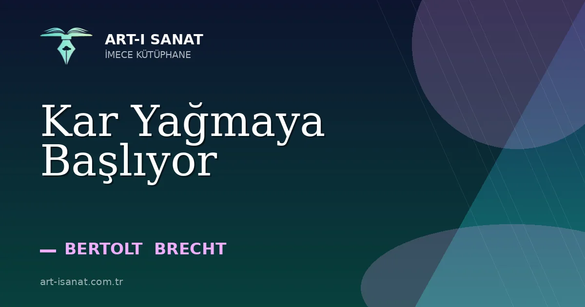 Kar Yağmaya Başlıyor