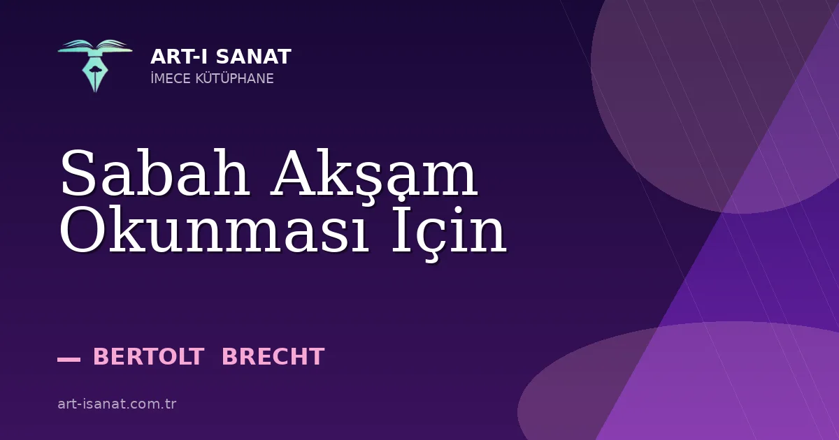 Sabah Akşam Okunması İçin