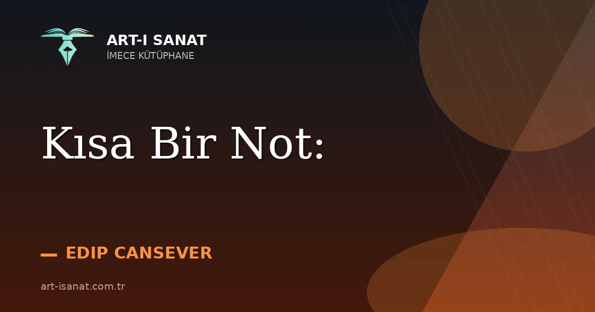Kısa Bir Not: