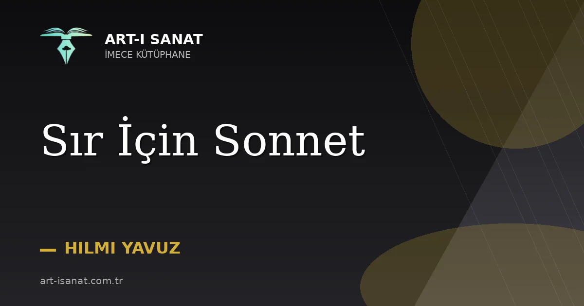 Sır İçin Sonnet