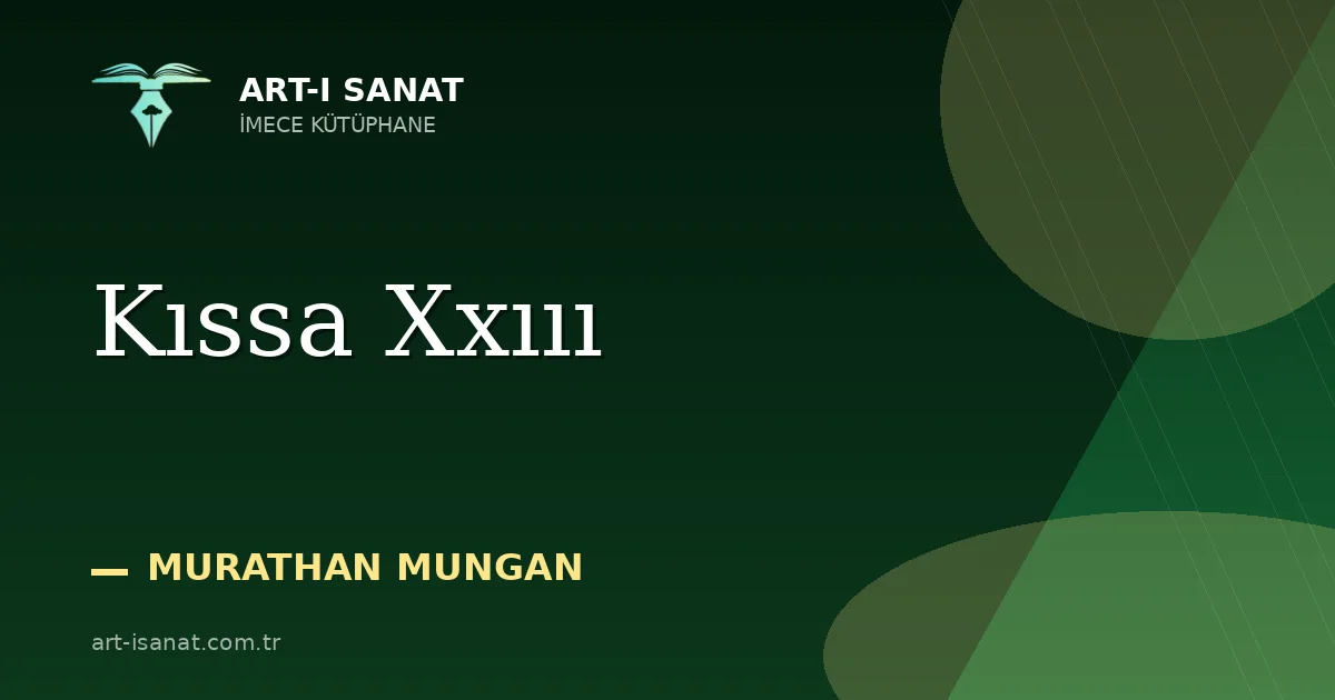 Kıssa Xxııı
