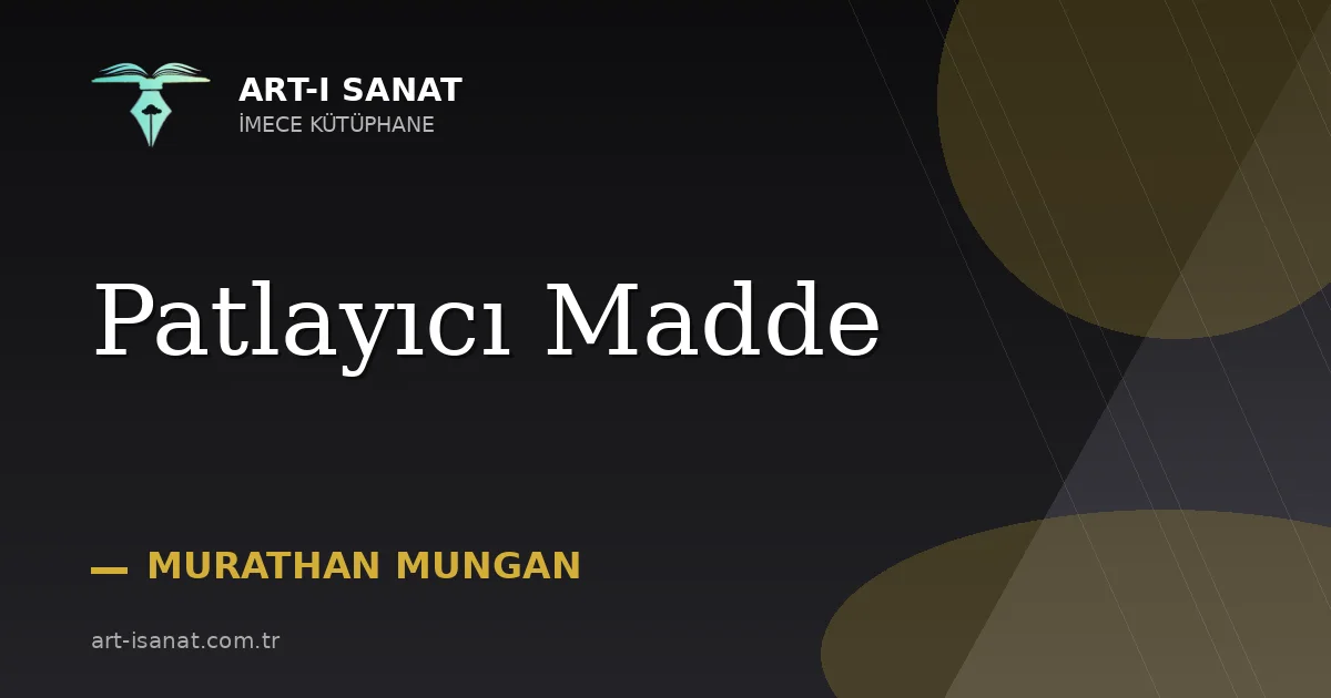 Patlayıcı Madde