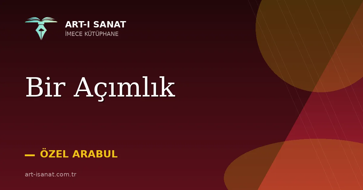 Bir Açımlık