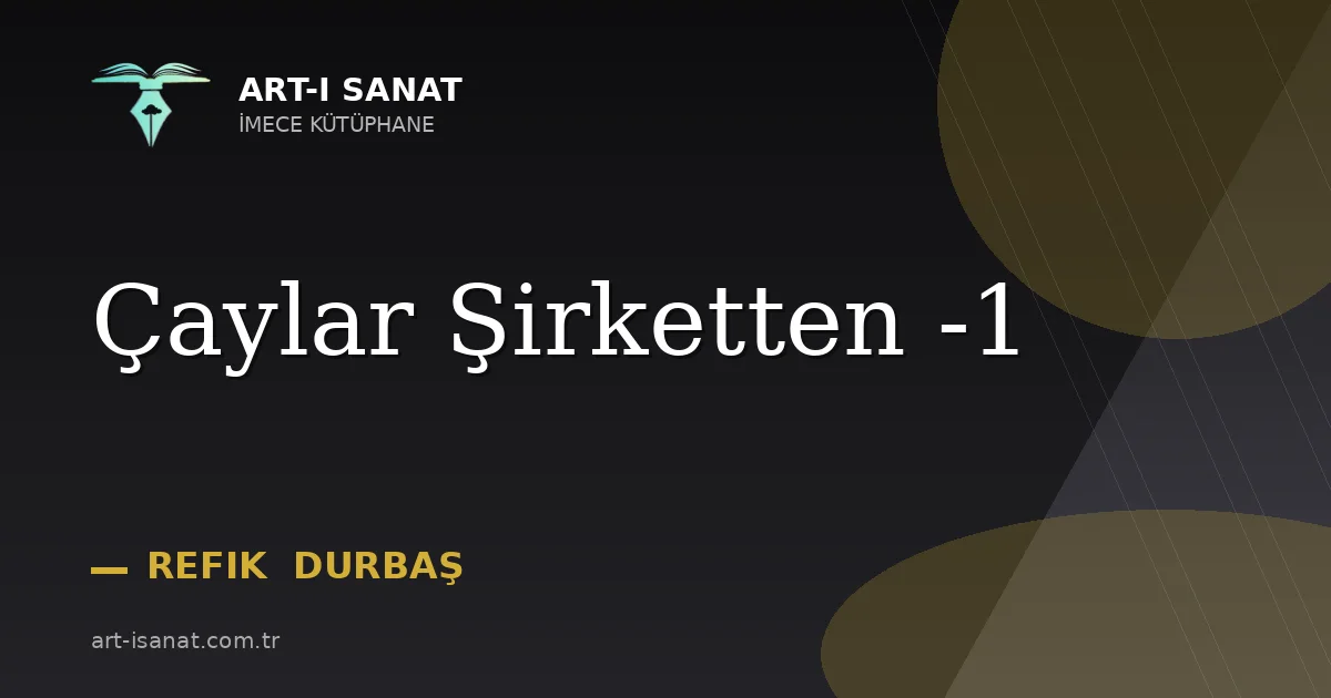 Çaylar Şirketten -1