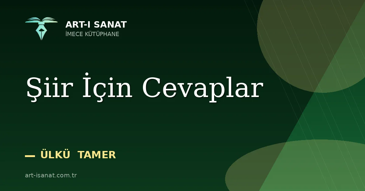 Şiir İçin Cevaplar
