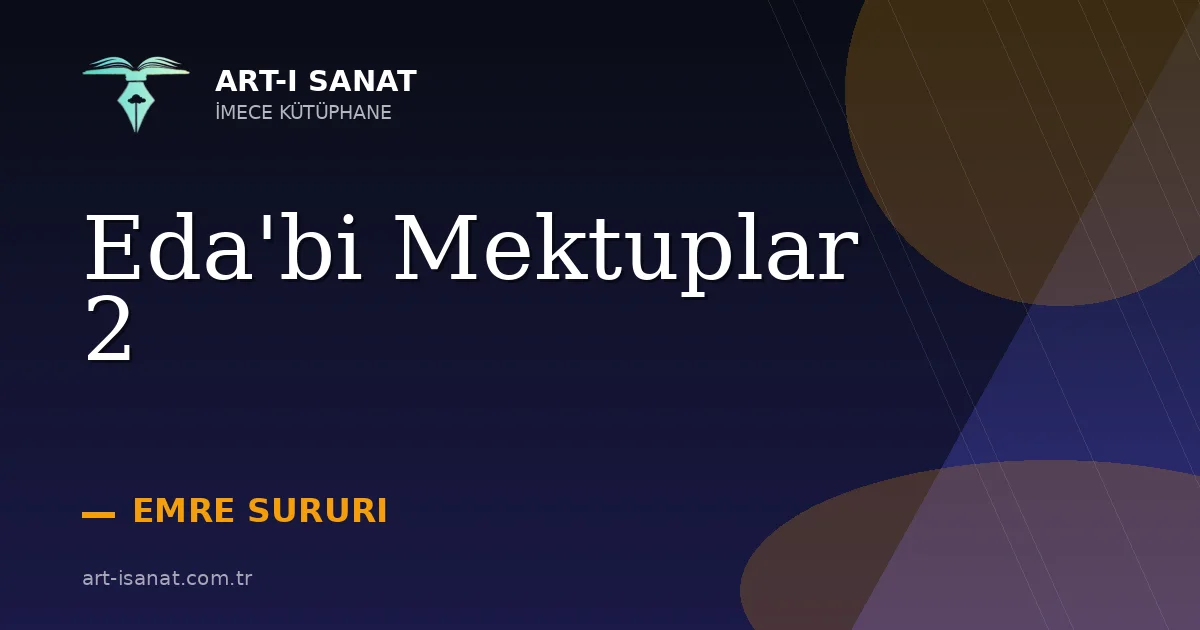 Eda'bi Mektuplar 2