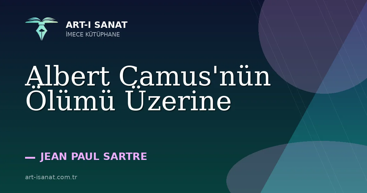 Albert Camus'nün Ölümü Üzerine