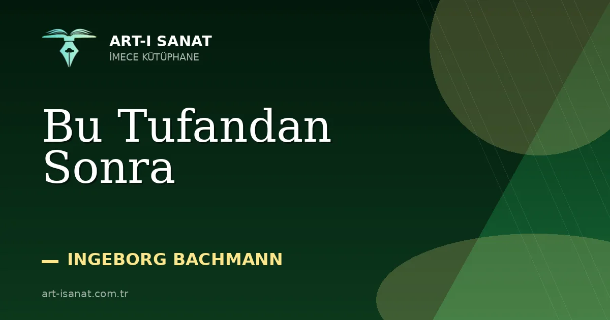 Bu Tufandan Sonra