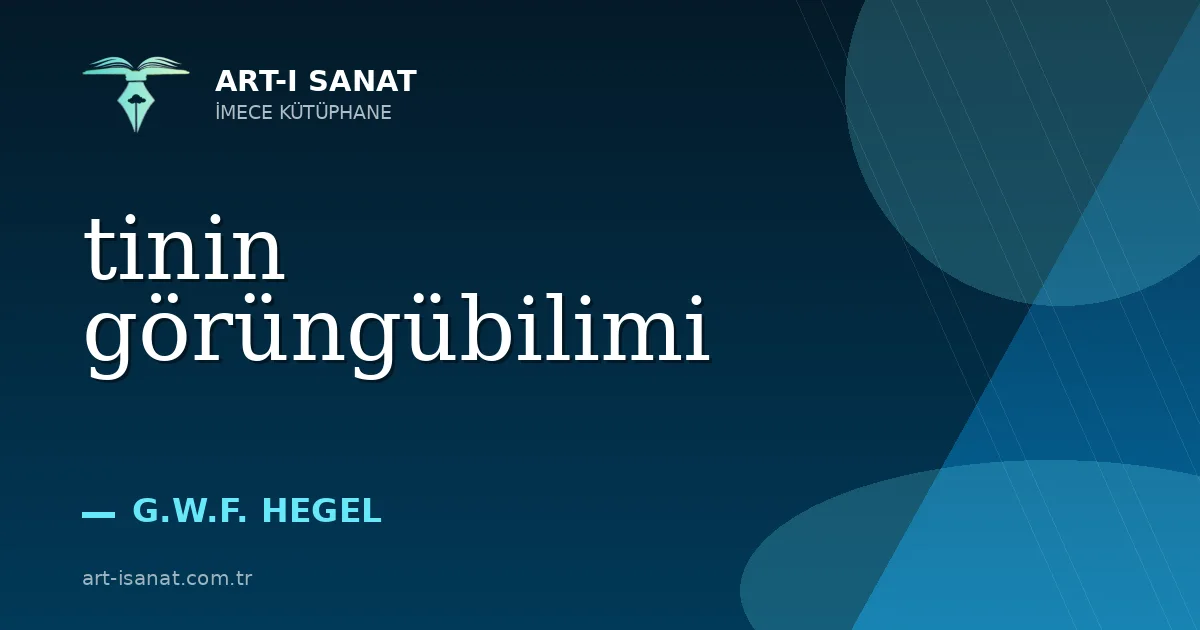 tinin görüngübilimi