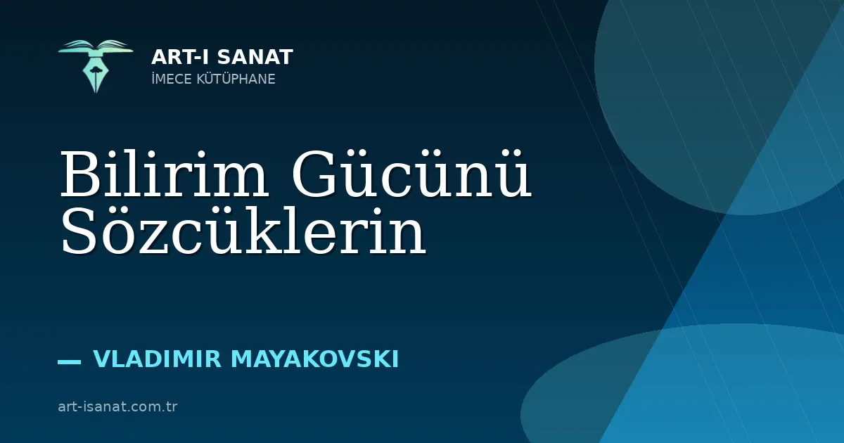 Bilirim Gücünü Sözcüklerin