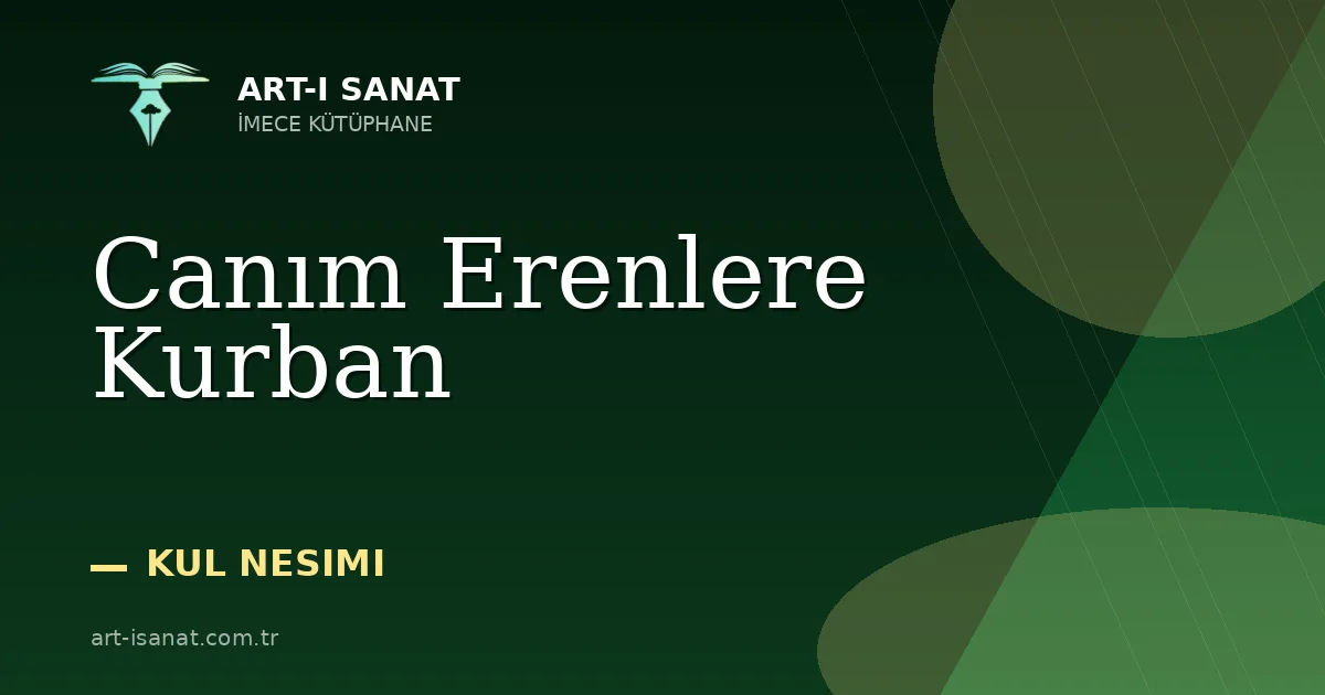 Canım Erenlere Kurban