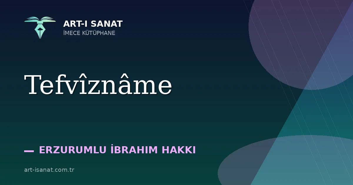 Tefvîznâme