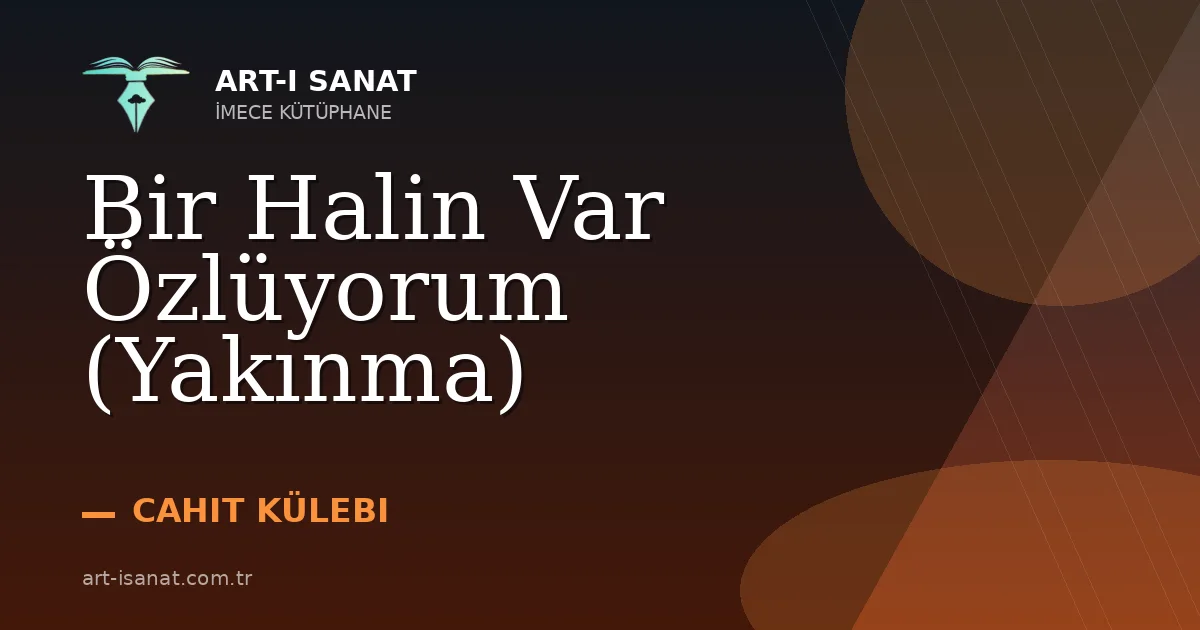 Bir Halin Var Özlüyorum (Yakınma)