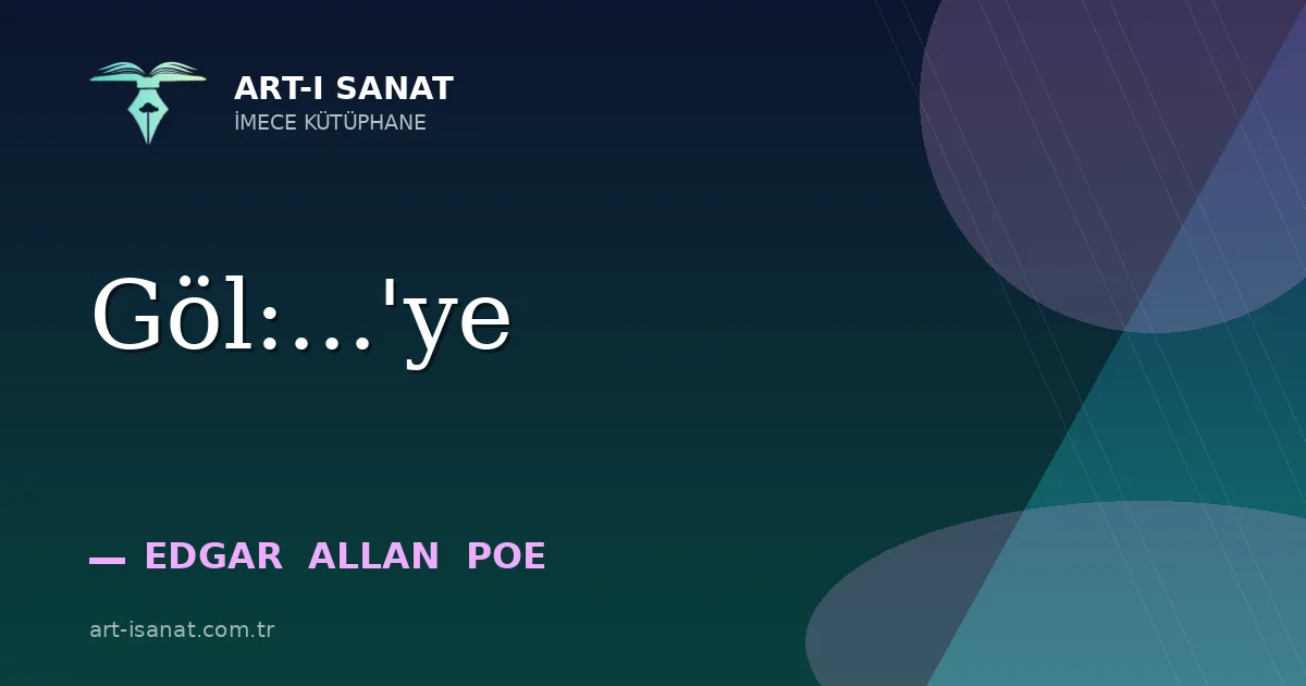 Göl:...'ye