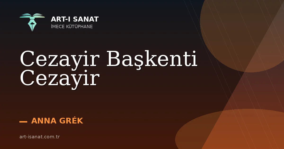 Cezayir Başkenti Cezayir