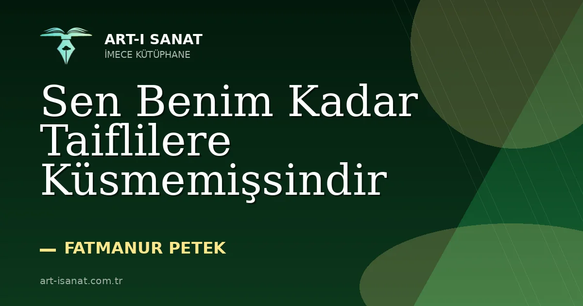 Sen Benim Kadar Taiflilere Küsmemişsindir
