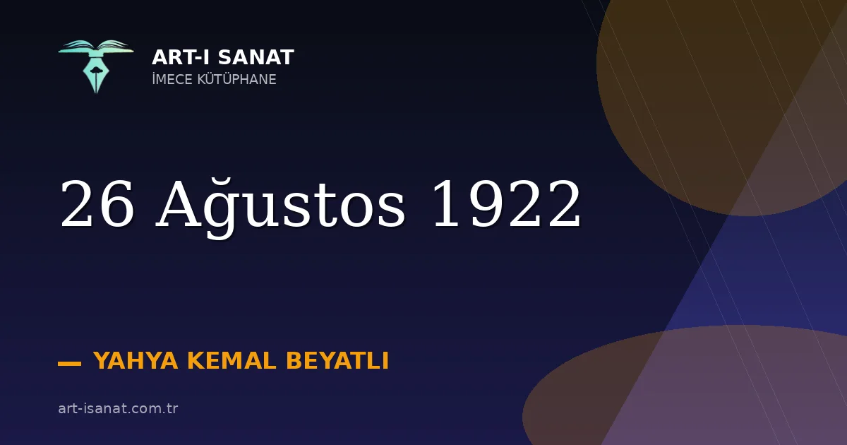 26 Ağustos 1922