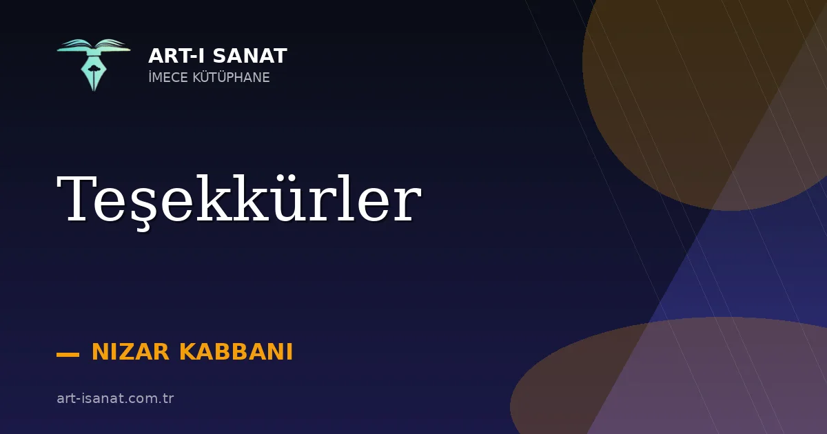 Teşekkürler