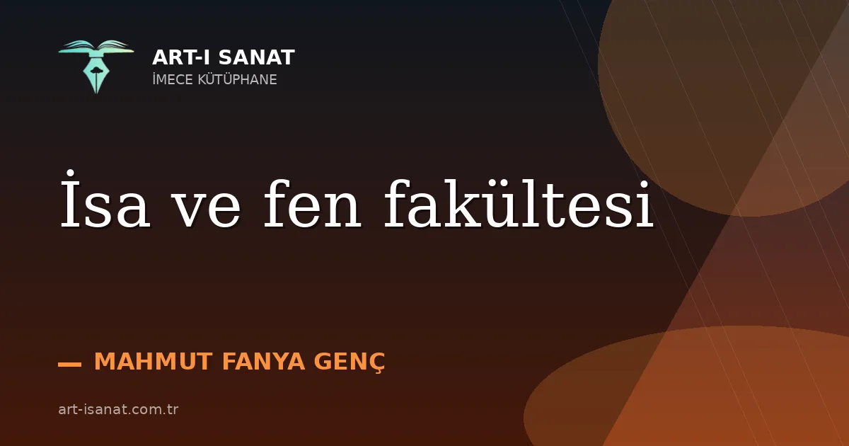 İsa ve fen fakültesi