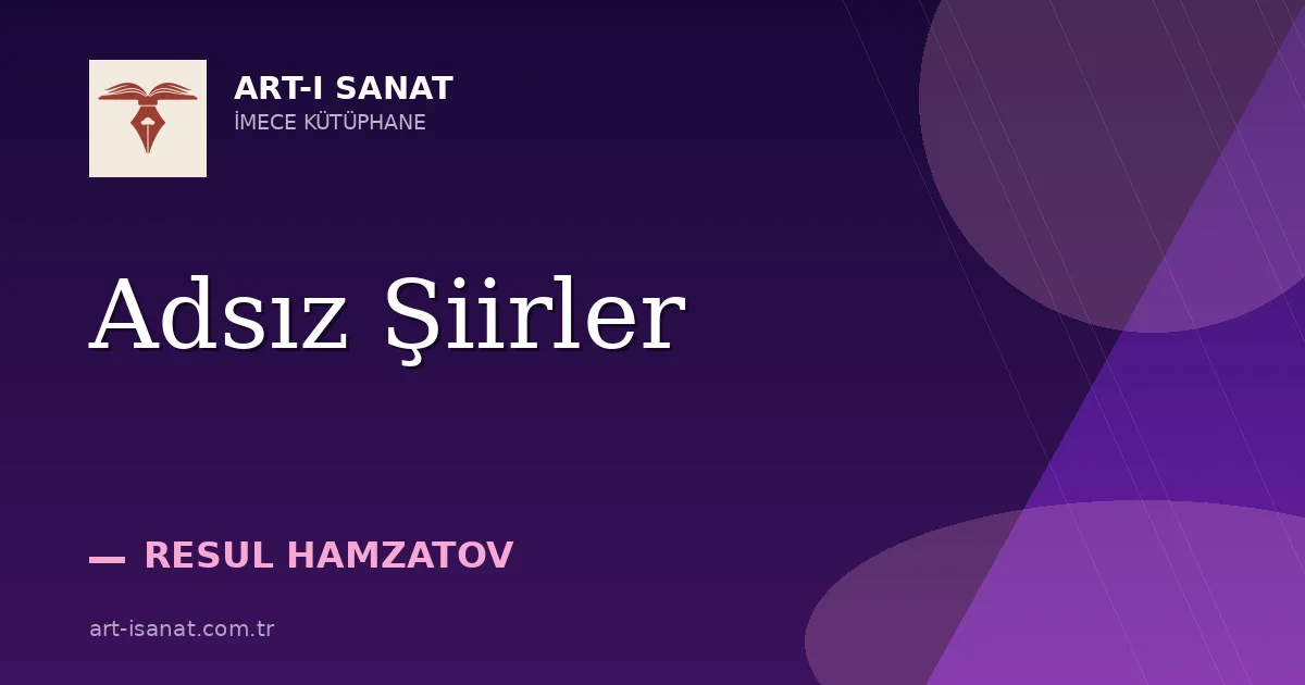 Adsız Şiirler