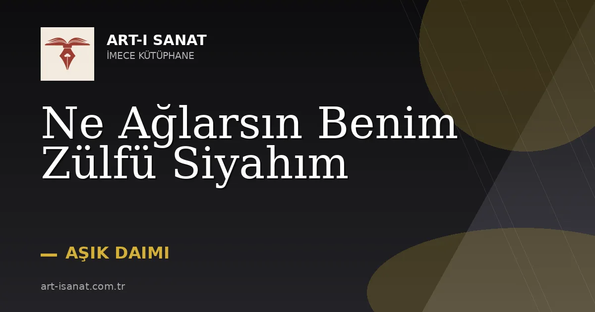 Ne Ağlarsın Benim Zülfü Siyahım