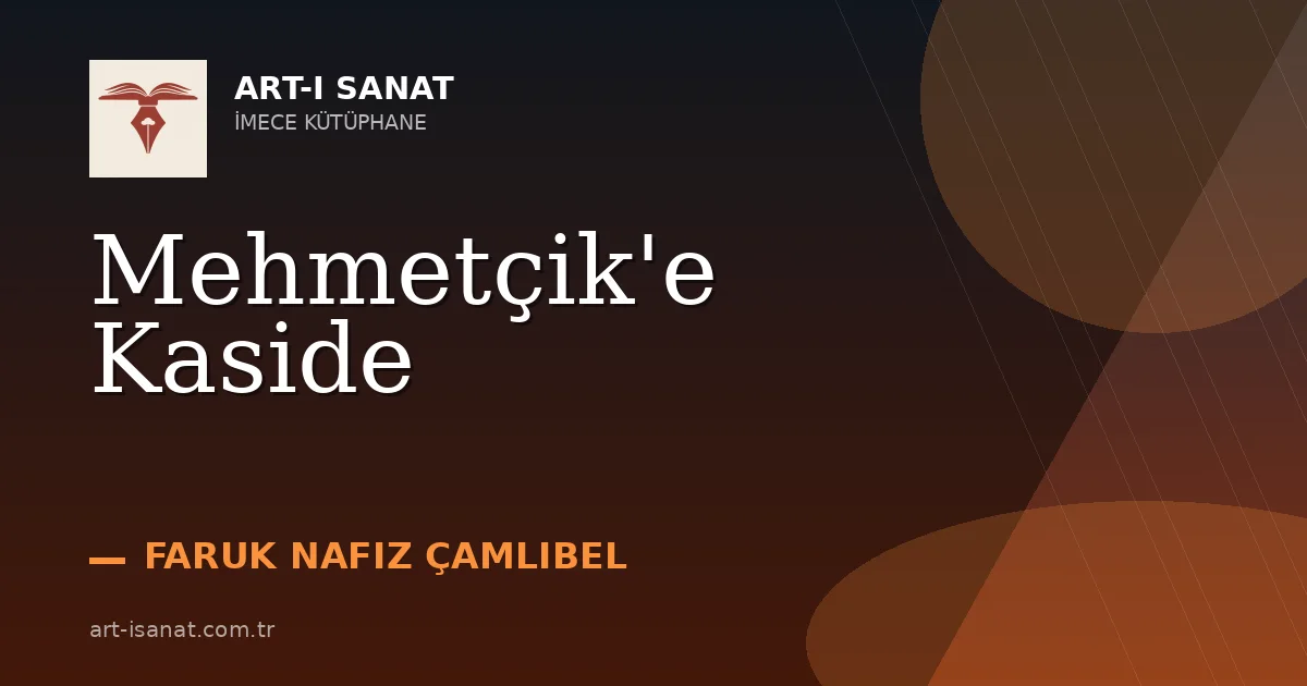 Mehmetçik'e Kaside